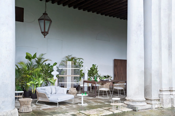 GARDEN - Round HPL garden side table by Saba Italia - view 3